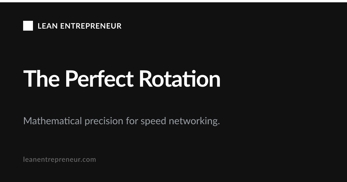 Sbr Perfect Rotation Speed Networking Rotation Generator | The Perfect Rotation | Lean ...